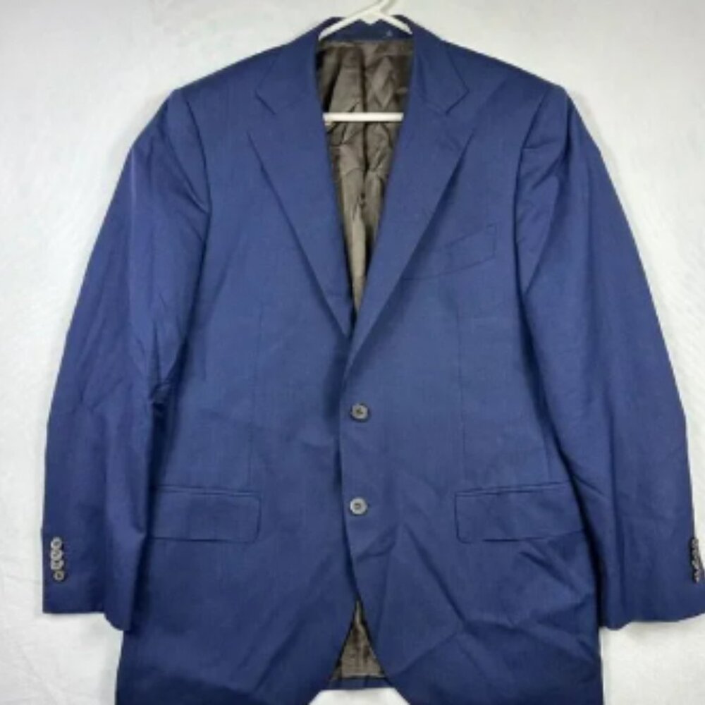 Suitsupply Lazio Sport Coat Jacket 44R Slim Blue Vitale Barberis Surgeon Cuffs